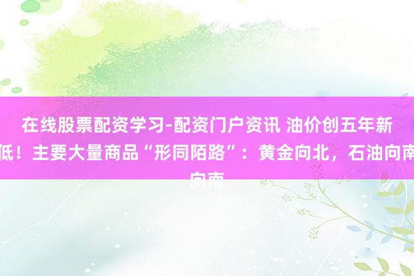 在线股票配资学习-配资门户资讯 油价创五年新低！主要大量商品“形同陌路”：黄金向北，石油向南