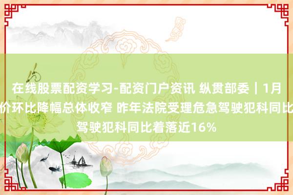 在线股票配资学习-配资门户资讯 纵贯部委｜1月份商品房售价环比降幅总体收窄 昨年法院受理危急驾驶犯科同比着落近16%