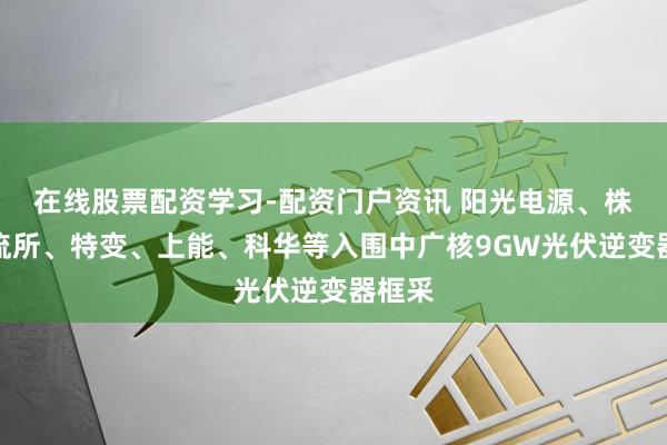 在线股票配资学习-配资门户资讯 阳光电源、株洲变流所、特变、上能、科华等入围中广核9GW光伏逆变器框采